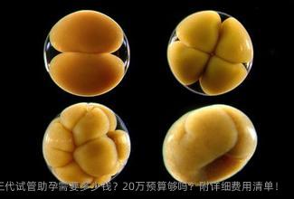 泰国三代试管助孕需要多少钱？20万预算够吗？附详细费用清单！